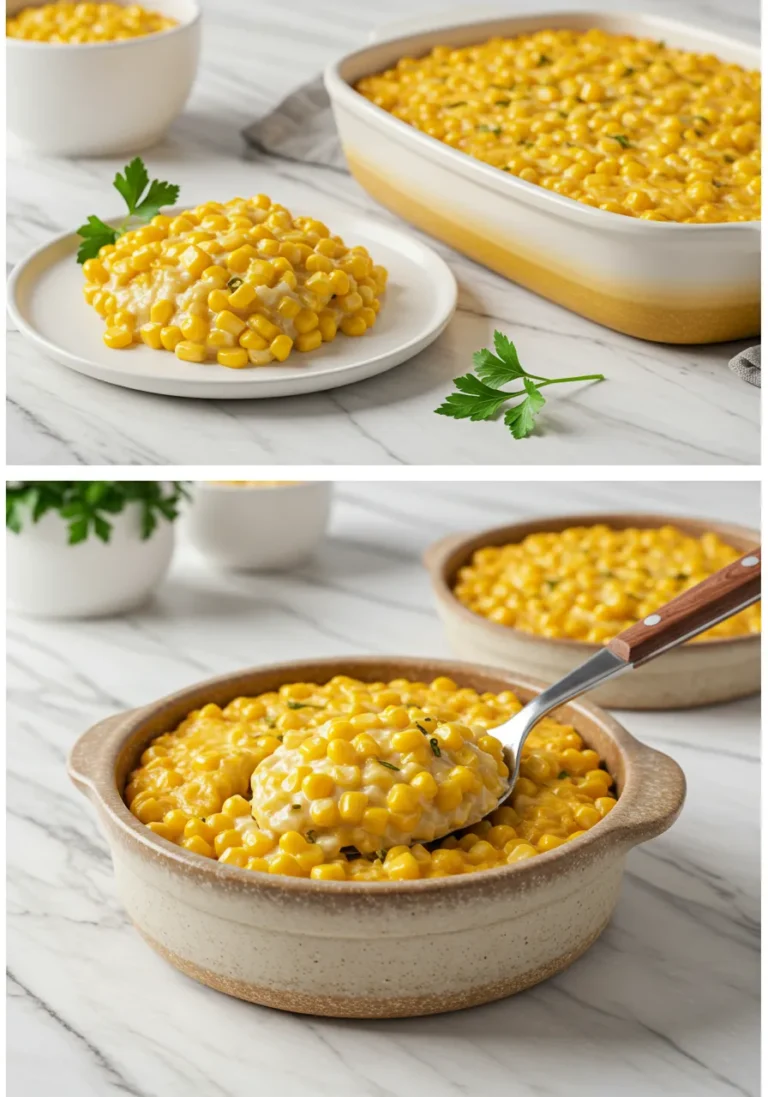 Two Different Serving Ideas for Cracker Barrel Corn Casserole