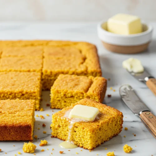 Moist & Easy Eggless Cornbread Recipe – Perfect for Sides or Snacks