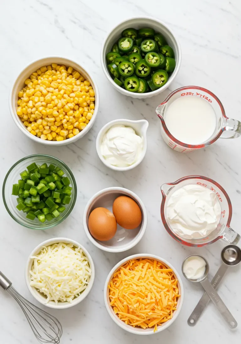 Key raw ingredients for Jiffy Mexican Cornbread recipe