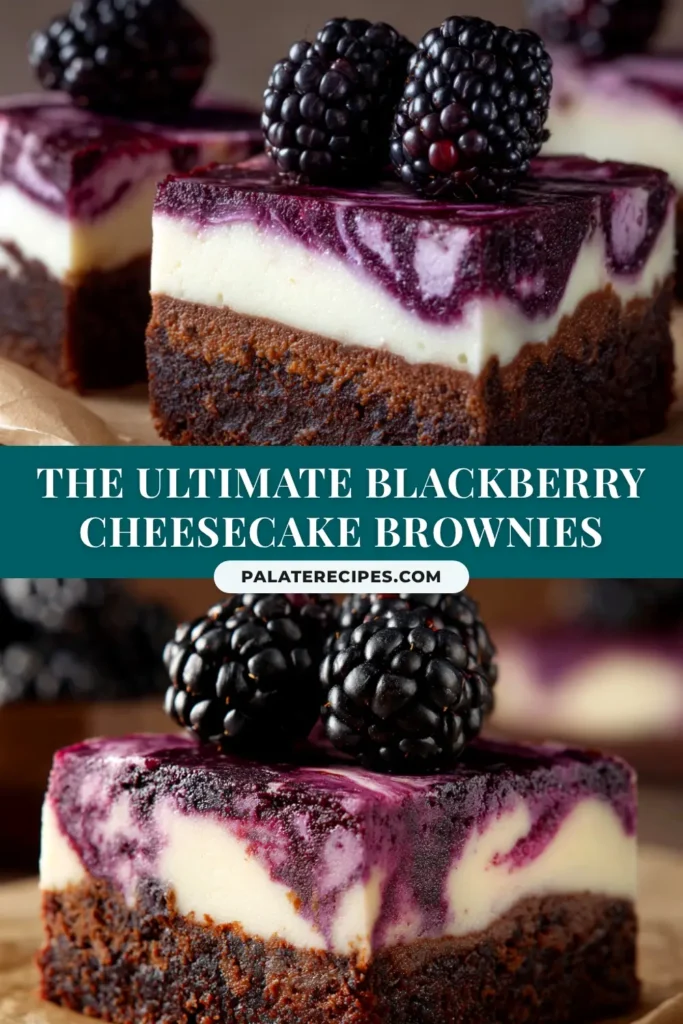 Blackberry Cheesecake Brownies: The Ultimate Fudgy & Creamy Treat 4 An overhead shot of perfectly swirled blackberry cheesecake brownies cut into squares on a cooling rack, showcasing the rich chocolate and vibrant purple.