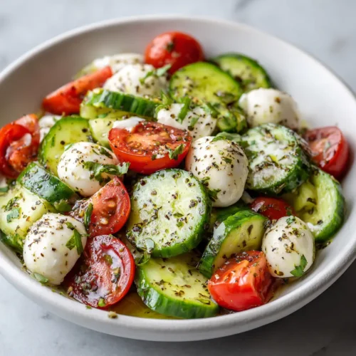 Home 15 Cucumber Mozzarella Salad (The Perfect 10-Minute Side)