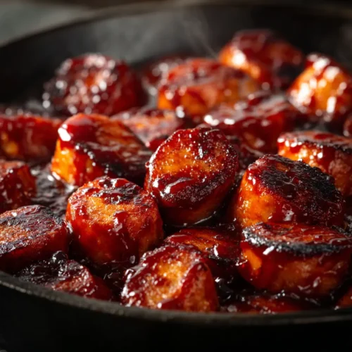 BBQ Sausage Bites (3 Ways!) – Easy Crockpot, Oven, or Stovetop Recipe