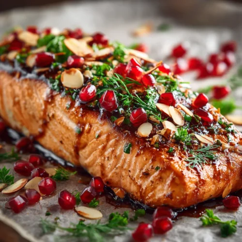 Christmas Salmon with a Festive Cranberry Orange Glaze
