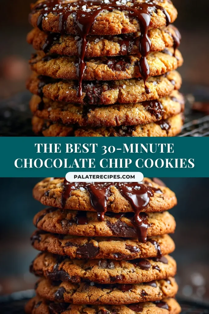 Chocolate Chip Cookie Recipe: The Ultimate Guide to Perfect Cookies 4 A stack of freshly baked cookies from the ultimate chocolate chip cookie recipe, with one broken in half to show the chewy, gooey chocolate center.