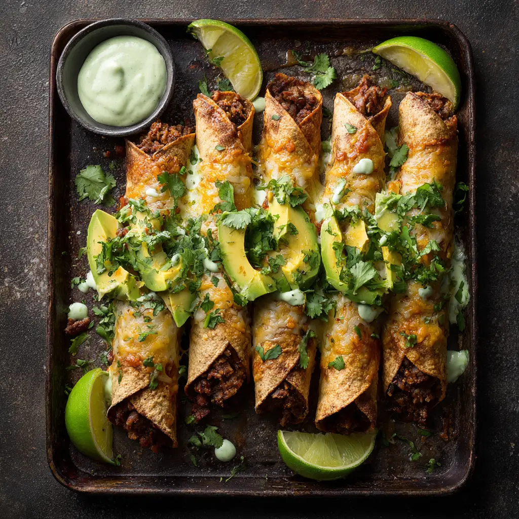 A finished chipotle beef taco held up, showcasing the juicy beef filling, fresh cilantro, and crumbled cotija cheese.