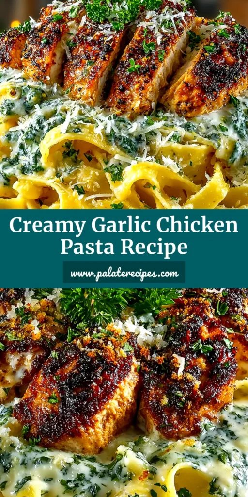 Chicken Garlic Parmesan Pasta (Easy One-Pot Recipe) 4 A delicious bowl of one-pot Chicken Garlic Parmesan Pasta, garnished with fresh parsley. The creamy sauce coats tender chicken and penne pasta.