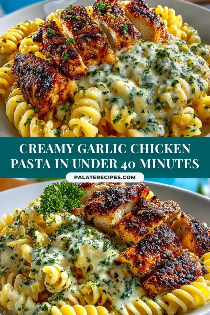 Creamy Garlic Butter Chicken: The Ultimate 30-Minute Meal 4 A skillet of creamy garlic butter chicken, garnished with fresh parsley. The chicken is golden brown and coated in a rich, velvety sauce.
