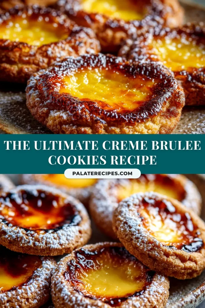 Creme Brulee Cookies: The Ultimate Recipe for a Crackly Top 4 A close-up shot of several Creme Brulee Cookies arranged on a plate, showing off their perfectly cracked, caramelized sugar topping.
