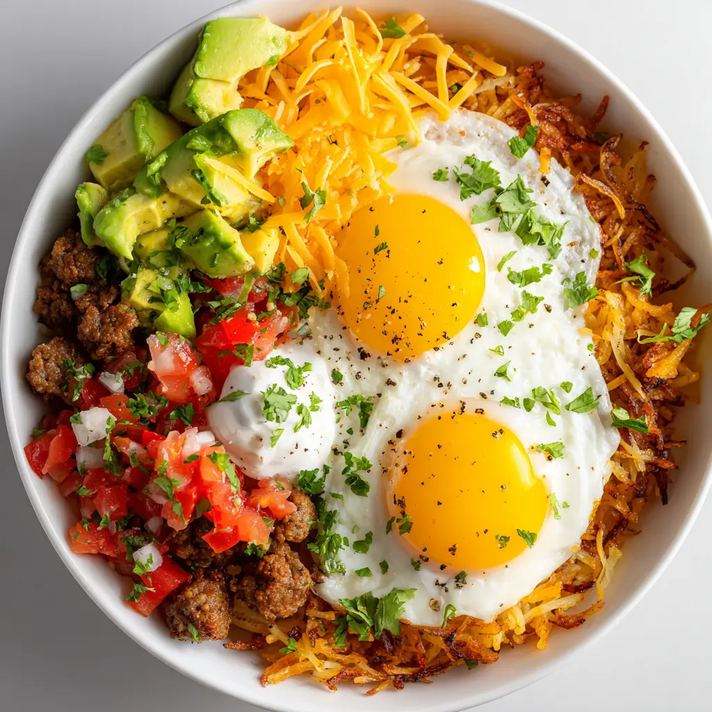 A close-up view of a golden-brown, crispy hash brown nest fresh out of the oven in a muffin tin.
