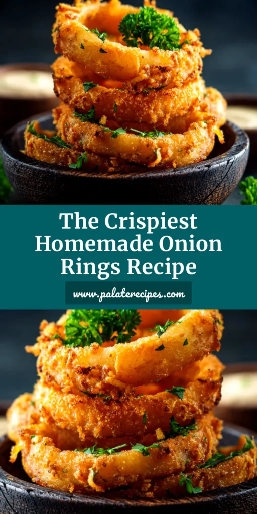 A heaping pile of golden brown, crispy homemade onion rings in a bowl, ready to be served as a delicious appetizer.