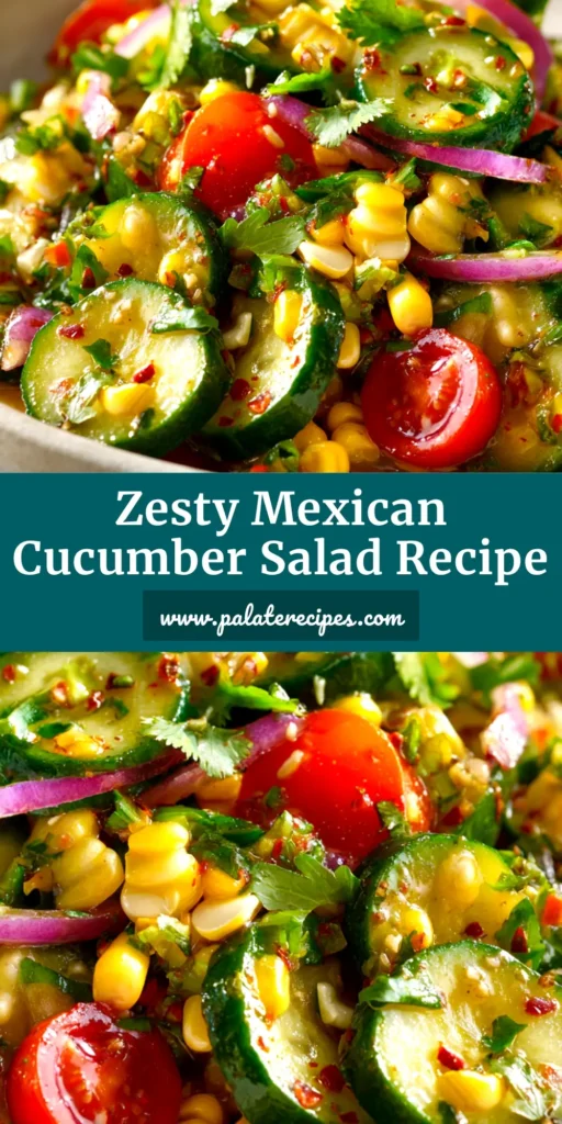 A fresh and vibrant Mexican Cucumber Salad in a white bowl. This easy and refreshing salad is perfect for summer and features crisp cucumbers, red onion, cilantro, and cotija cheese with a zesty lime dressing.