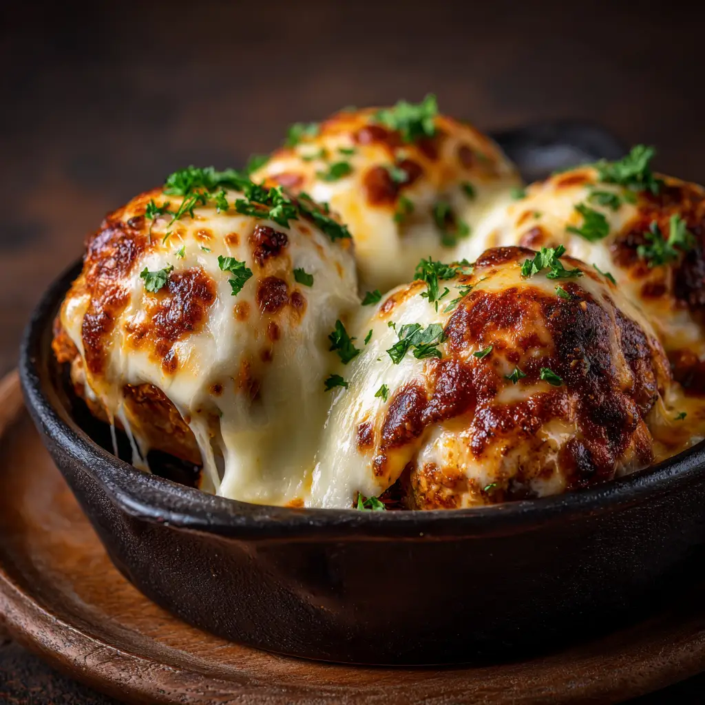 A cross-section view of a Ranch Chicken Bomb, revealing the gooey, melted cheddar cheese and shredded chicken and bacon filling inside the fluffy biscuit.
