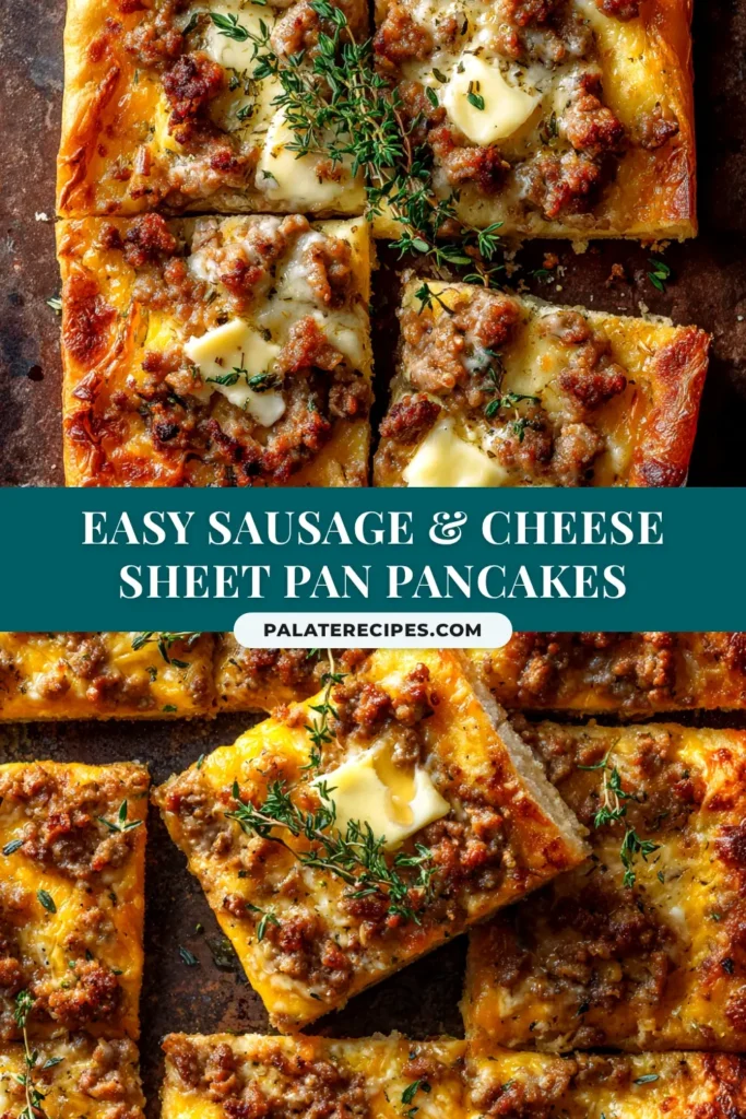 Easy Sheet Pan Pancakes with fresh berries and maple syrup. The perfect breakfast for a crowd!