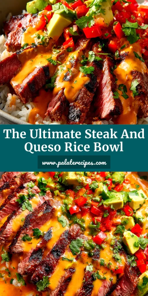 An overhead shot of a skillet filled with creamy steak and queso, garnished with fresh cilantro. This ultimate cheesy steak dip is perfect for game day or as an easy dinner.