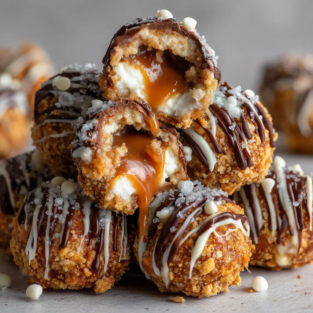 Salted Caramel Pretzel Cheesecake Balls: The Ultimate Sweet & Salty Treat 2 The creamy cheesecake filling mixed with crushed pretzels and salted caramel, ready to be chilled and rolled into balls.