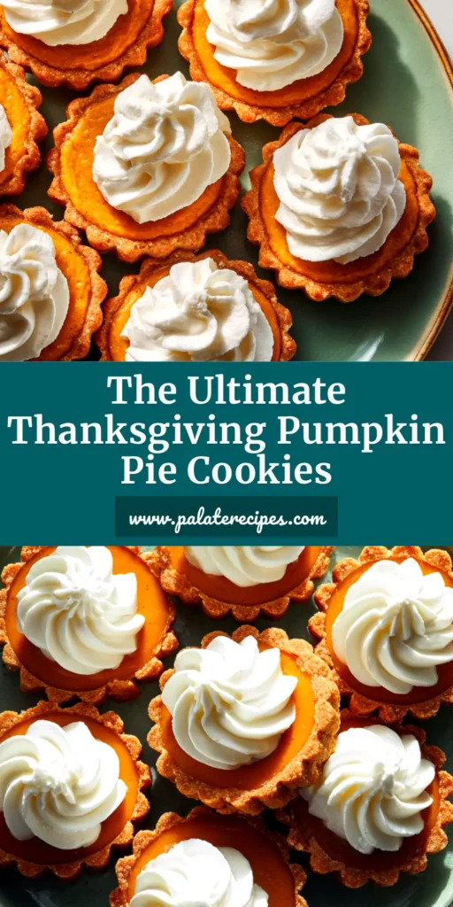 A platter of chewy pumpkin pie cookies with cream cheese frosting, with one cookie broken in half to show the soft texture. Perfect for a fall dessert.