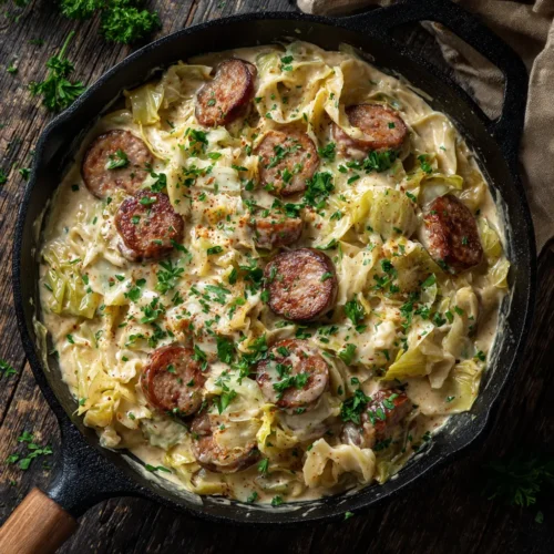 Cajun Sausage Cabbage Alfredo: Your New Favorite Low-Carb Dinner