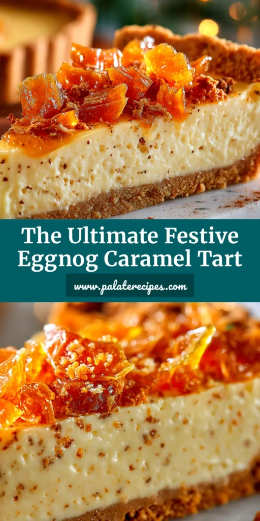 Eggnog Crème Tart: The Ultimate Holiday Dessert Recipe 5 A beautiful overhead shot of a full Eggnog Crème Tart, garnished with whipped cream and freshly grated nutmeg, ready to be served for a holiday dessert.