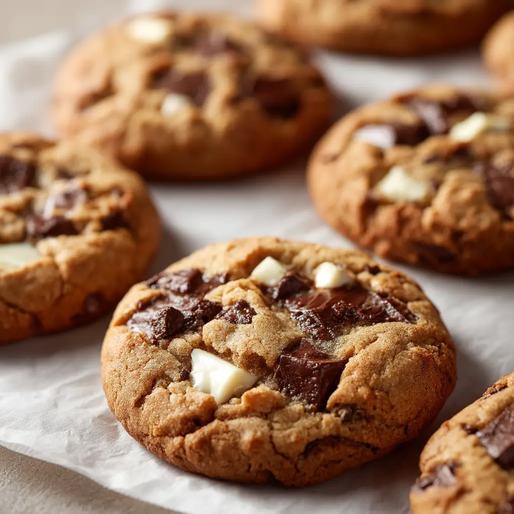 Bakery-Style Chocolate Chip Cookies (The Ultimate Recipe) 2 A batch of freshly baked bakery-style chocolate chip cookies cooling on a wire rack, ready to be eaten.