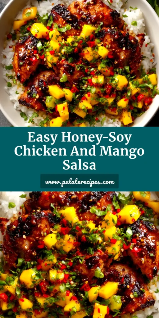 Honey-Soy Glazed Chicken: A Sticky, Savory Weeknight Delight 4 A close-up shot of sticky Honey-Soy Glazed Chicken in a white bowl, garnished with sesame seeds and green onions, with chopsticks resting on the side.