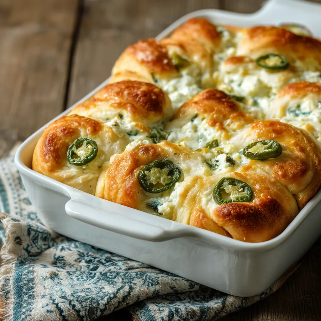 Jalapeño Popper Crescent Rolls: The Ultimate Cheesy & Spicy Appetizer 2 The creamy and spicy jalapeño popper filling being mixed in a bowl before being added to the crescent roll dough.