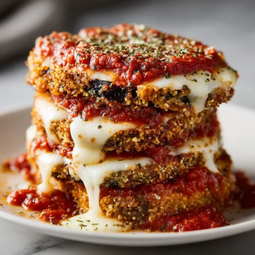 Baked Eggplant Parmesan (The Crispiest, No-Fry Recipe!)
