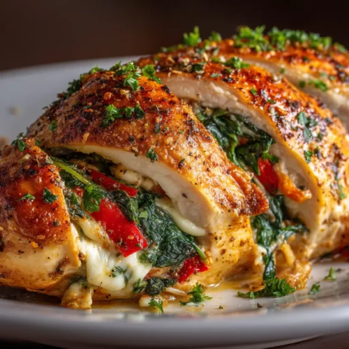 Roasted Red Pepper Stuffed Chicken (Juicy & Easy!)