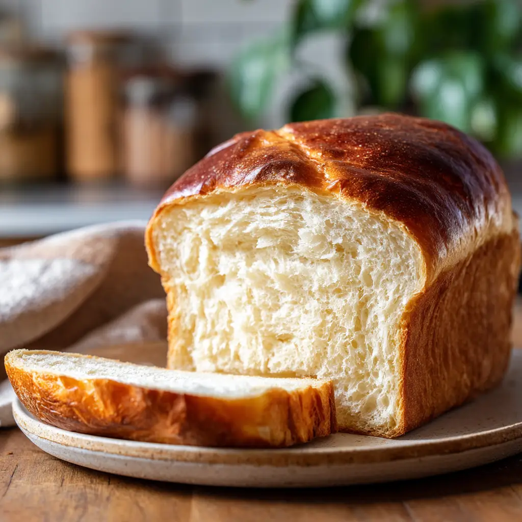 Slices of soft sandwich bread made from the Amish white bread recipe, ready for making sandwiches.