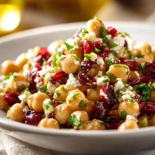 Home 3 Feta and Cranberry Chickpea Salad (The Best 10-Minute Recipe!)