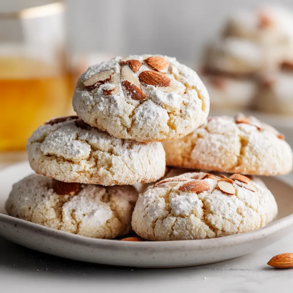 The soft dough for almond ricotta cookies being mixed in a stand mixer, showing its light and fluffy consistency.