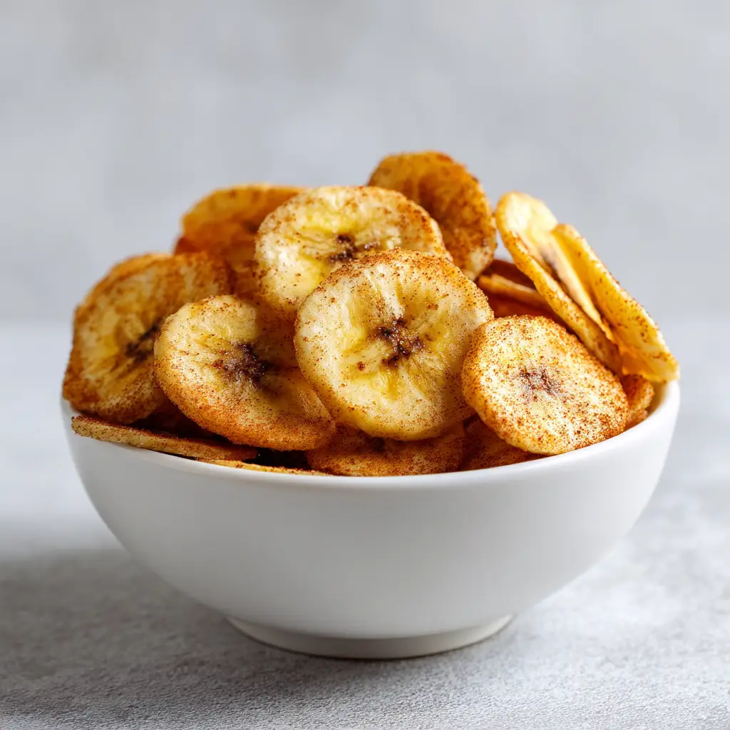 A single layer of seasoned banana slices arranged in an air fryer basket before being cooked, showcasing the preparation step.