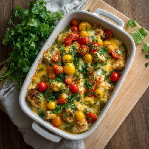 Salsa Verde Chicken Casserole (Easy & Creamy Recipe)