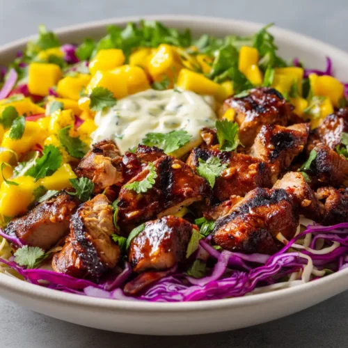 Jerk Chicken & Mango Slaw Bowls: A Taste of the Caribbean