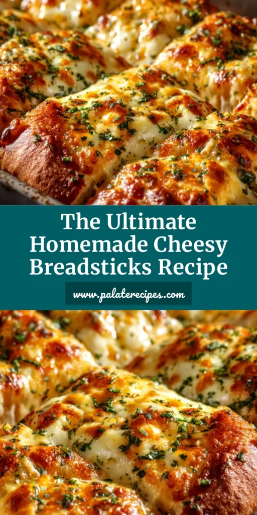 A pan of delicious homemade cheesy breadsticks, golden brown and covered in melted mozzarella, ready to be served as an appetizer.