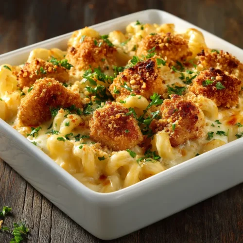 Ultimate Baked Honey Pepper Chicken Mac and Cheese Recipe