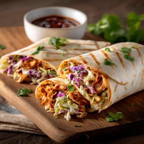 Home 13 Ultimate BBQ Chicken Wraps with Crunchy Coleslaw