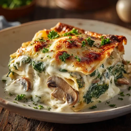 Home 18 Creamy Spinach and Mushroom Lasagna