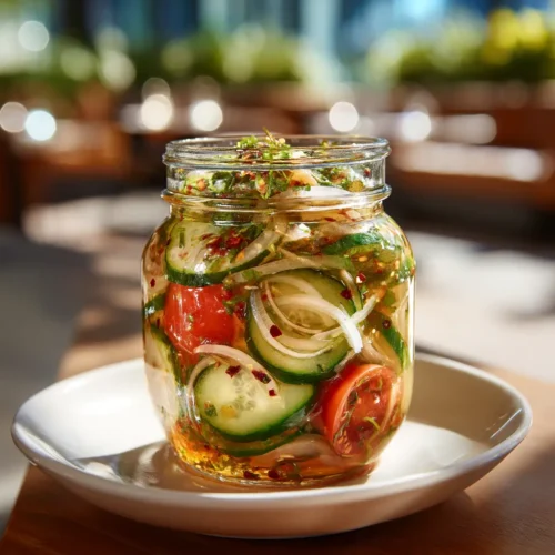 Home 3 The Best Marinated Cucumber Tomato Salad (Mason Jar Recipe)