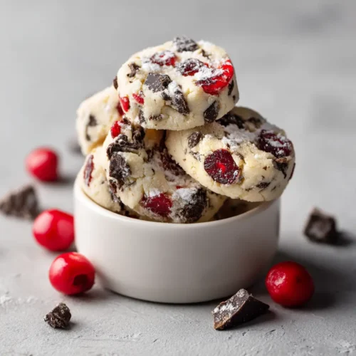 Home 8 Cherry Chocolate Chip Shortbread Cookies