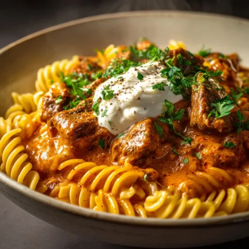 Home 19 The Ultimate Creamy German Goulash with Fusilli
