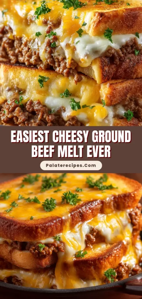 Extreme close-up of a bubbling cheesy ground beef melt casserole garnished with fresh parsley.