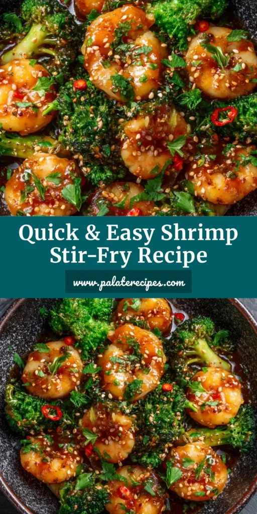 The Ultimate Shrimp and Broccoli Stir-Fry with Garlic Brown Sauce 4 A dark speckled ceramic bowl filled with Shrimp and Broccoli Stir-Fry, garnished with sesame seeds, parsley, and chili flakes.