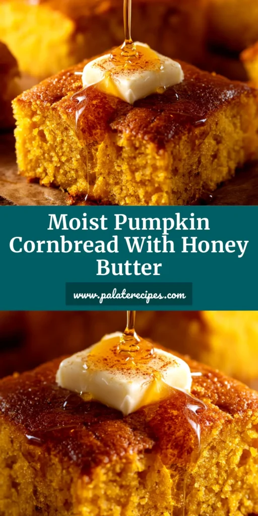 Pumpkin Cornbread: The Ultimate Moist & Easy Recipe 4 A slice of moist pumpkin cornbread on a plate, ready to be served. This easy fall recipe is perfect for Thanksgiving.
