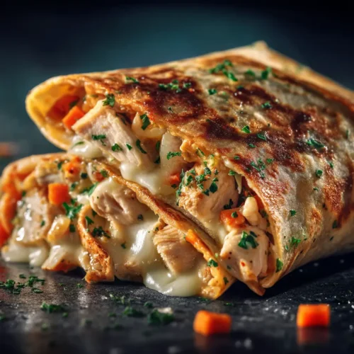 Cheesy Garlic Chicken Wraps (Easy 20-Minute Recipe!)