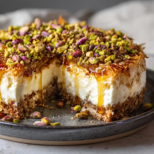 Home 8 Honey Pistachio Baklava Cheesecake: A Decadent Fusion Dessert