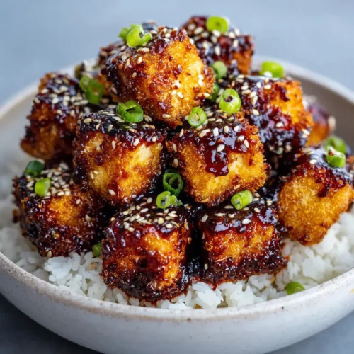 Honey Garlic Air Fryer Tofu (That Looks as Good as it Tastes)