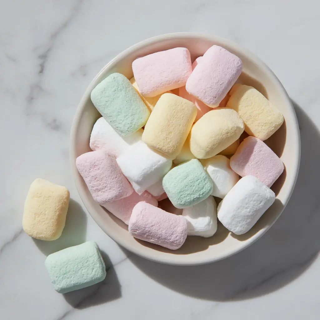 Homemade Butter Mints (The Ultimate Melt-in-Your-Mouth Recipe) 2 A close-up shot focusing on the powdery, matte texture of small, pillow-shaped homemade butter mints.